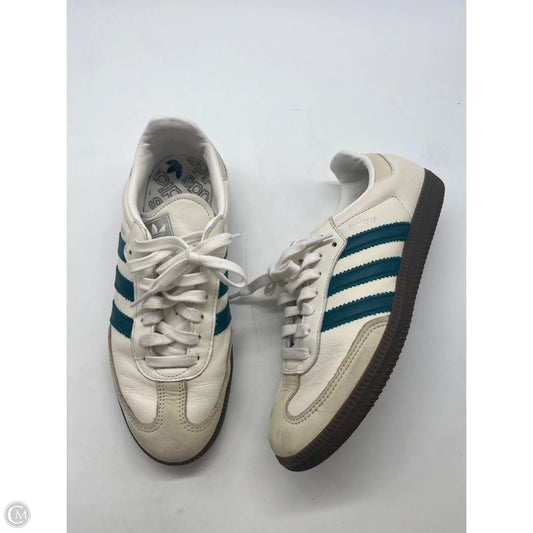 Shoes Sneakers By Adidas In Green & White, Size: 8