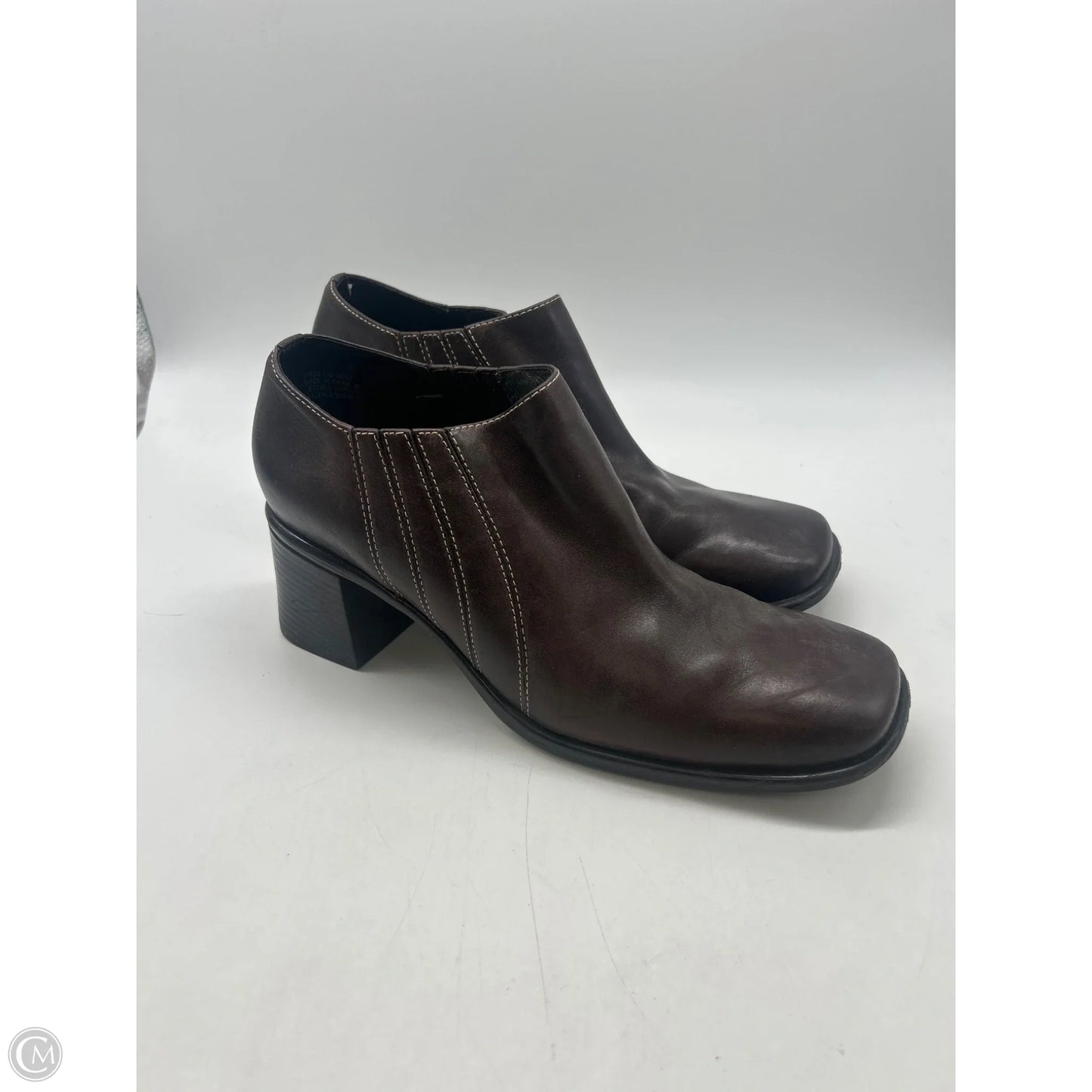 Shoes Heels Block By Clarks In Brown, Size: 9.5