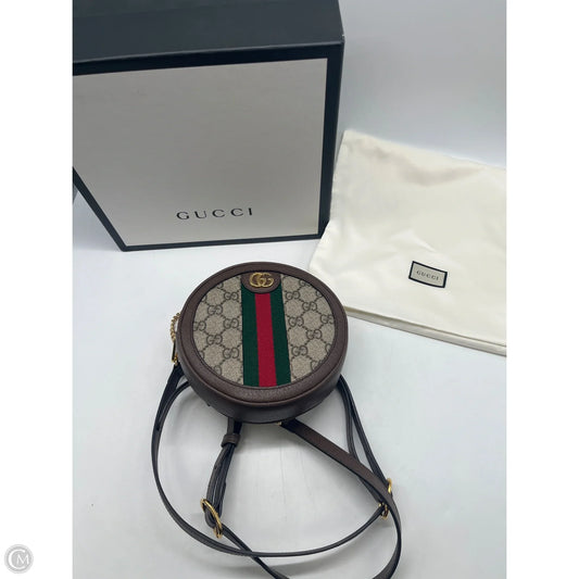 Backpack Luxury Designer By Gucci, Size: Small