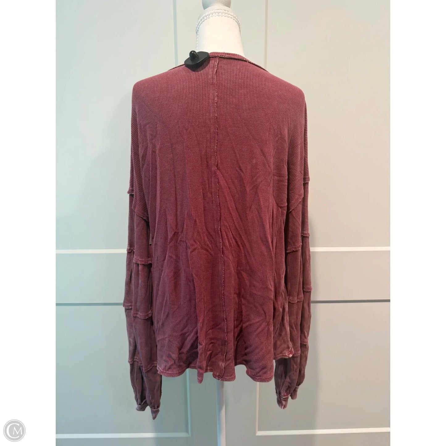 Top Long Sleeve By Easel In Red, Size: S