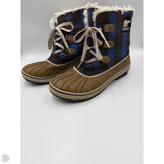 Boots Ankle Heels By Sorel In Brown, Size: 10