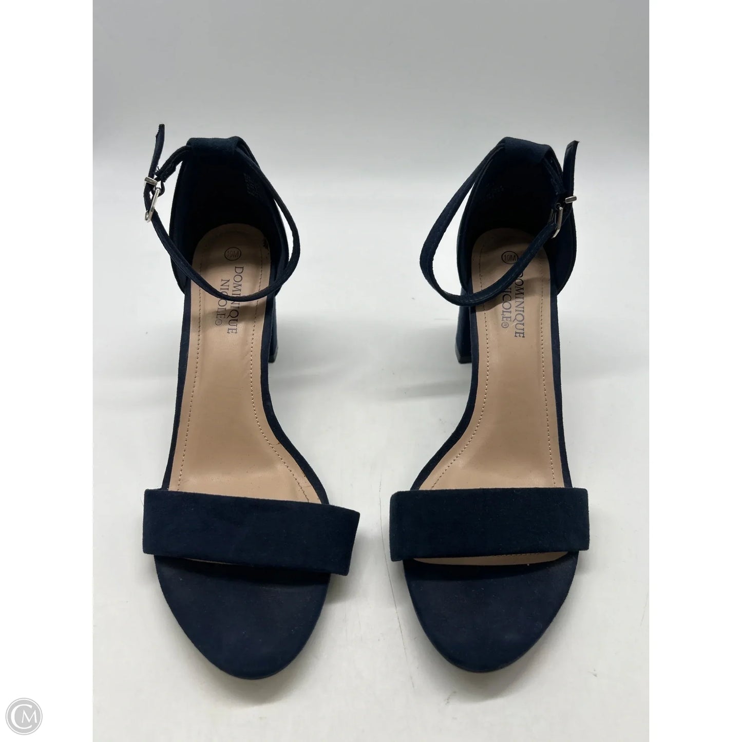 Sandals Heels Block By Clothes Mentor In Navy, Size: 10