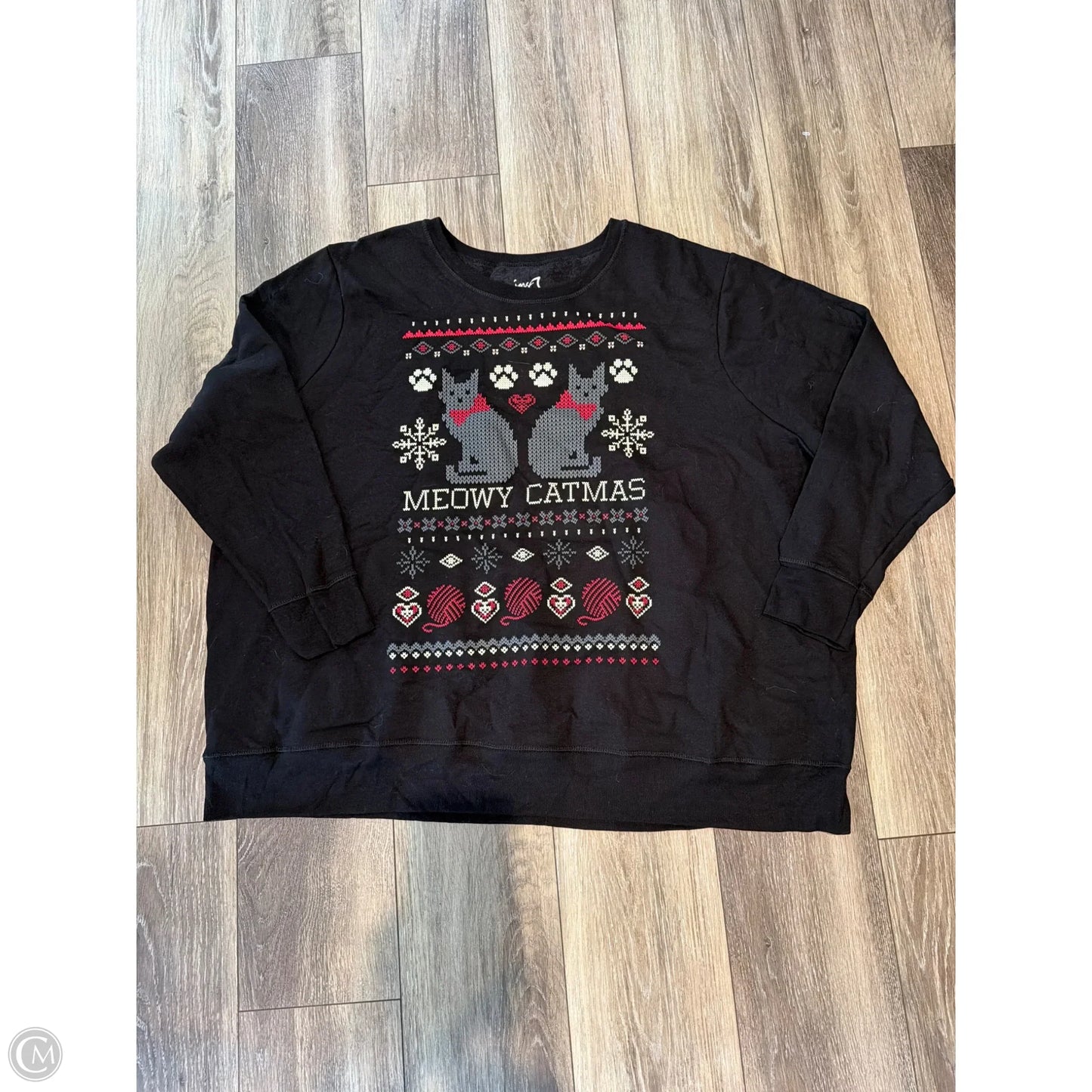 Sweatshirt Crewneck By Just My Size In Black, Size: 5