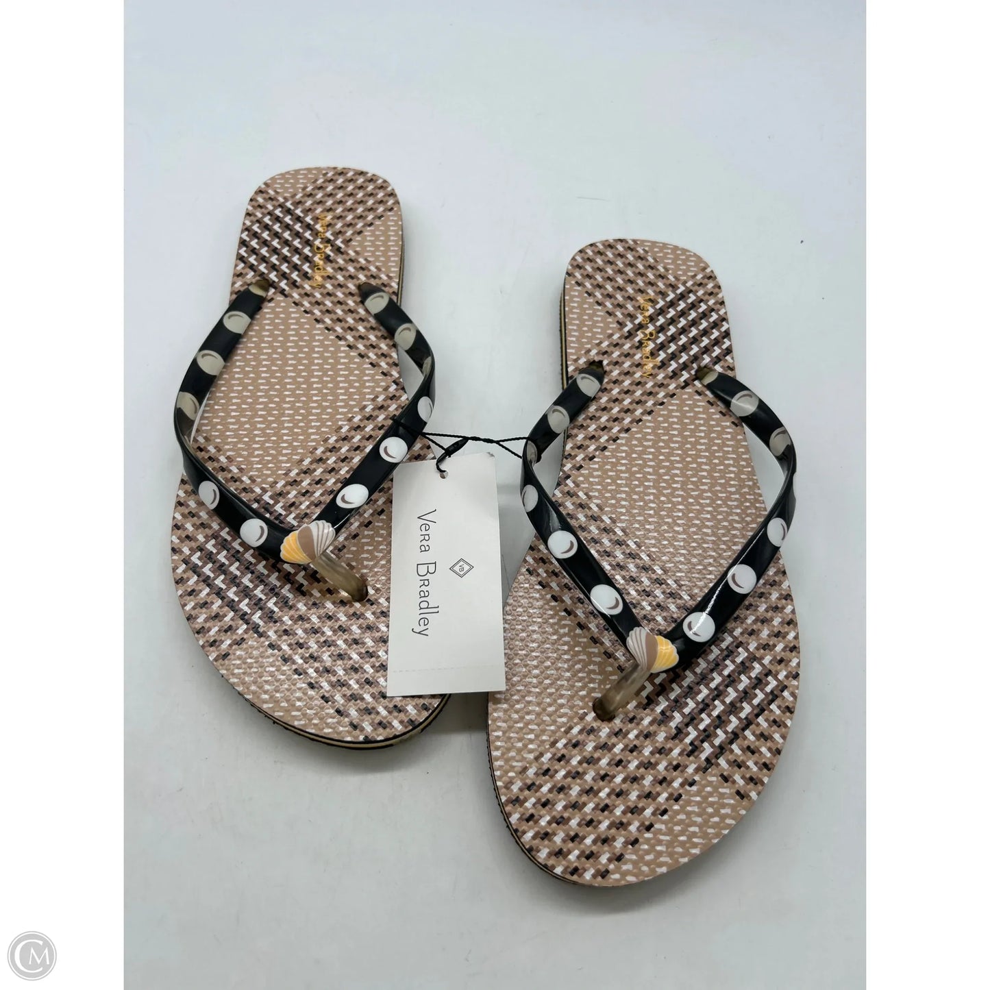 Sandals Flip Flops By Vera Bradley In Brown, Size: 7