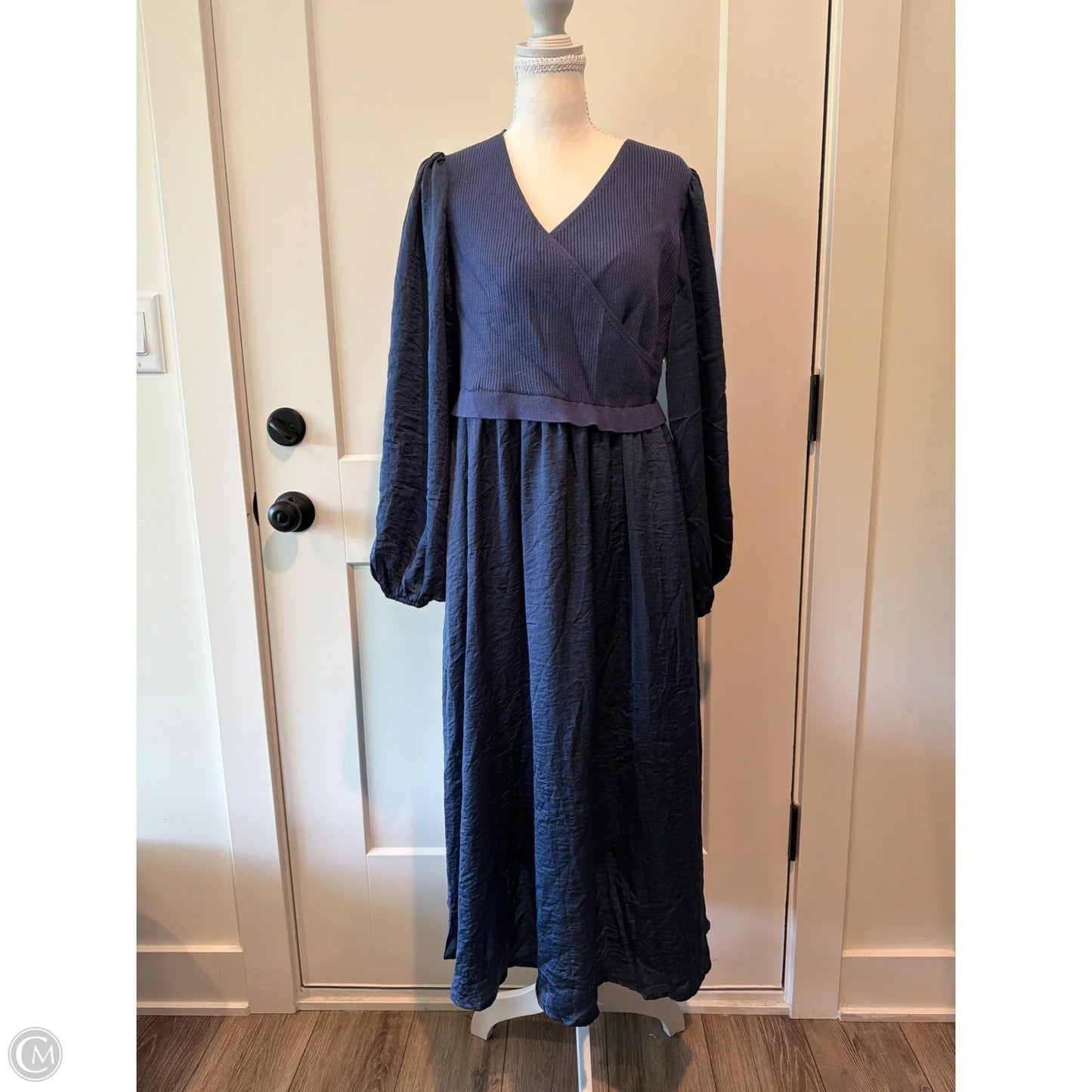 Dress Casual Maxi By Polagram In Blue, Size: L