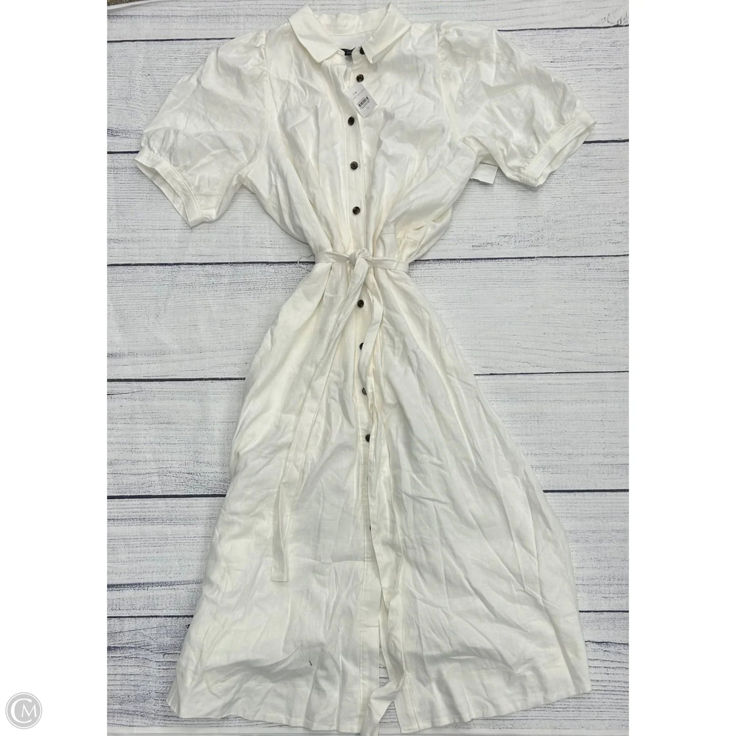 Dress Casual Maxi By Ann Taylor In White, Size: 12