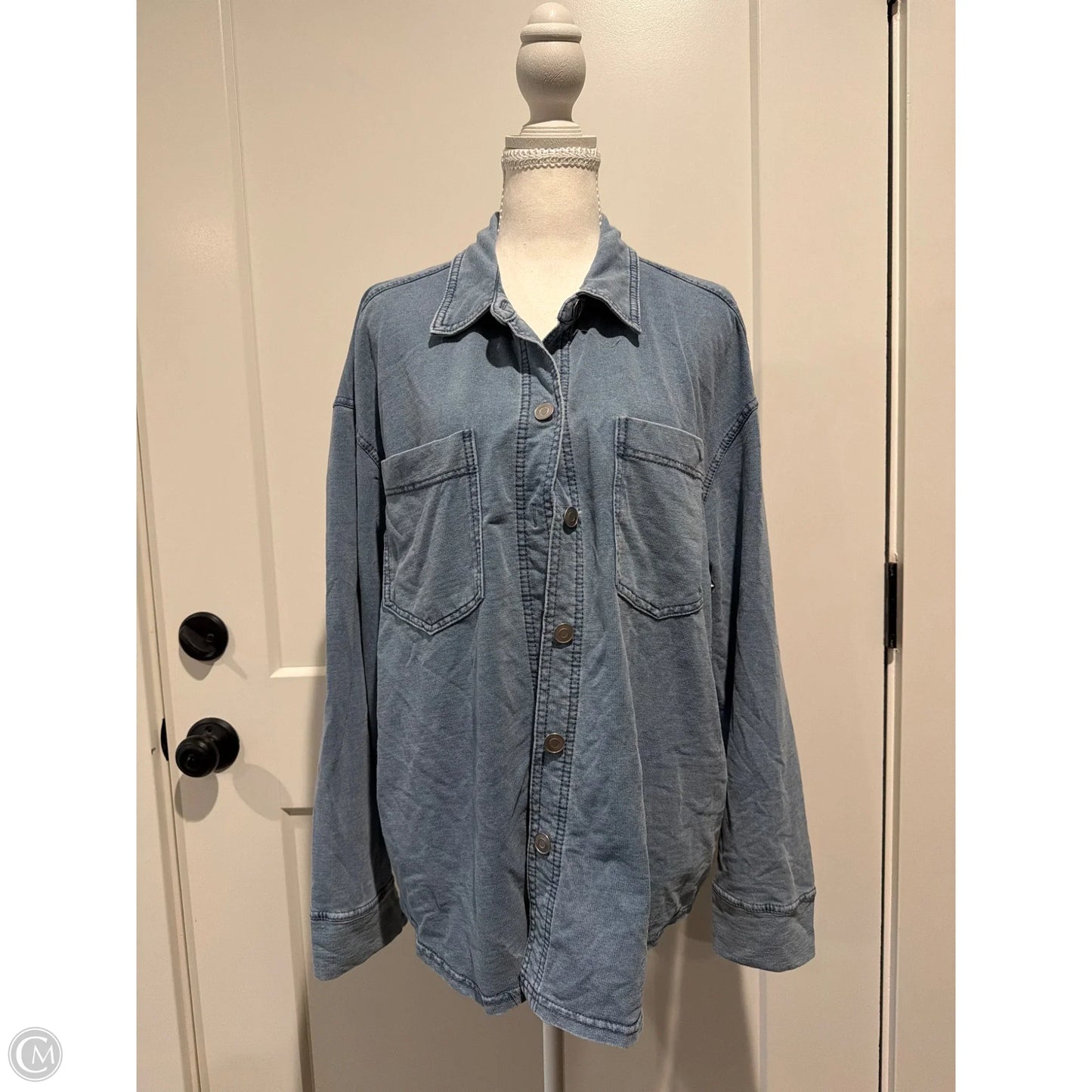 Top Long Sleeve By Jane And Delancey In Blue, Size: L