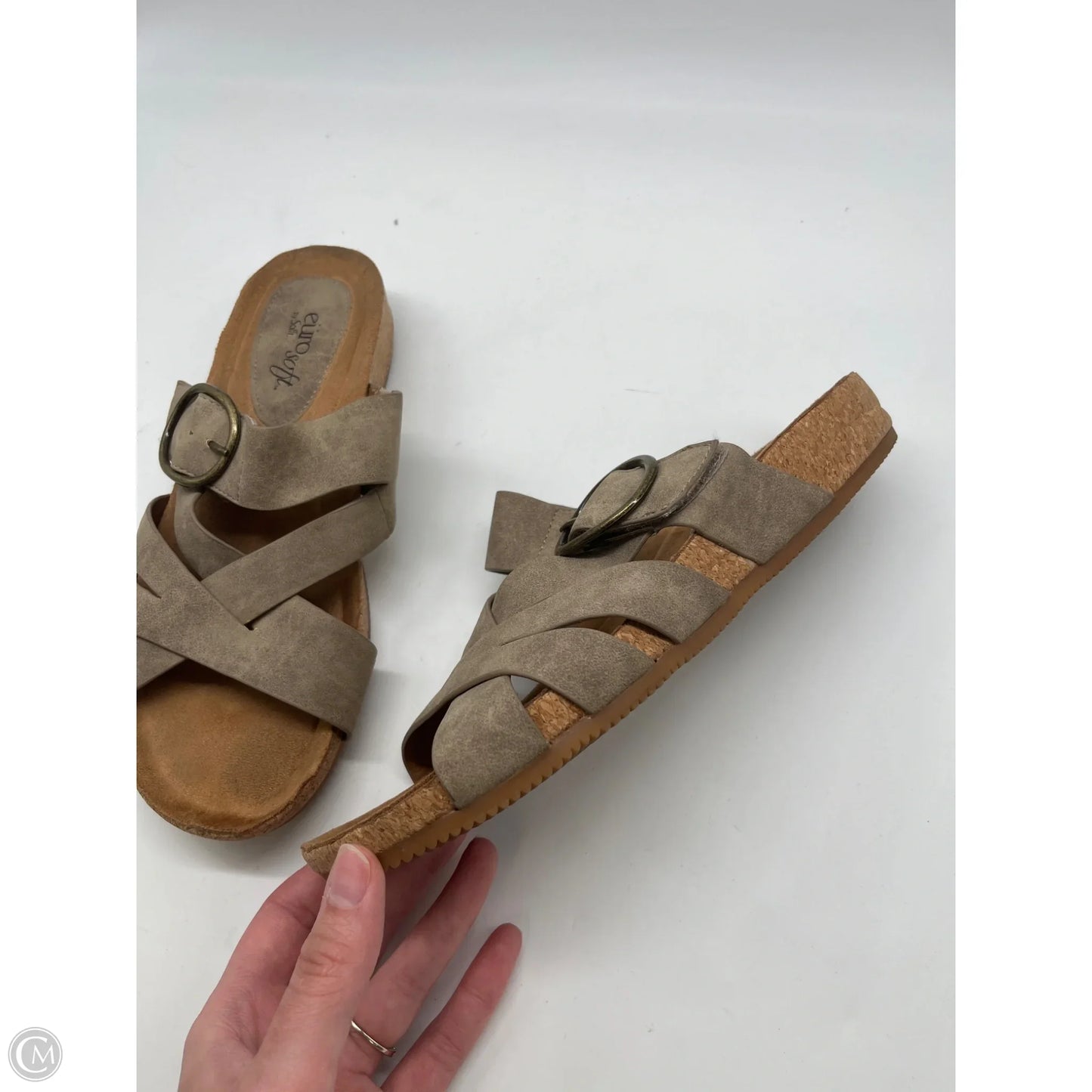 Sandals Flats By Sofft In Grey, Size: 9