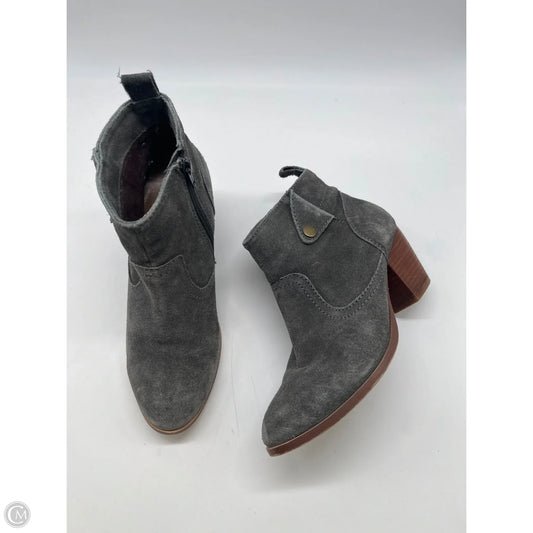 Boots Ankle Heels By Diba In Grey, Size: 7.5