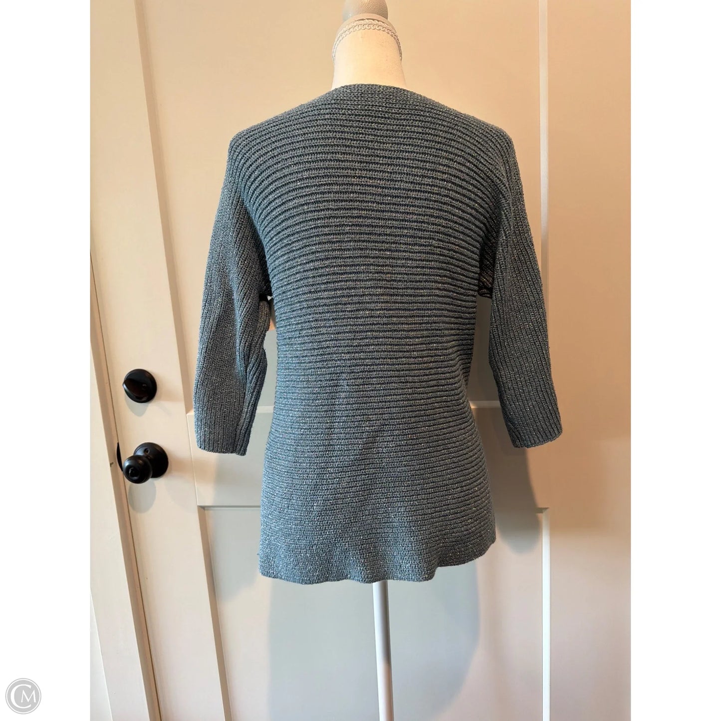 Sweater Short Sleeve By Chicos In Blue, Size: M