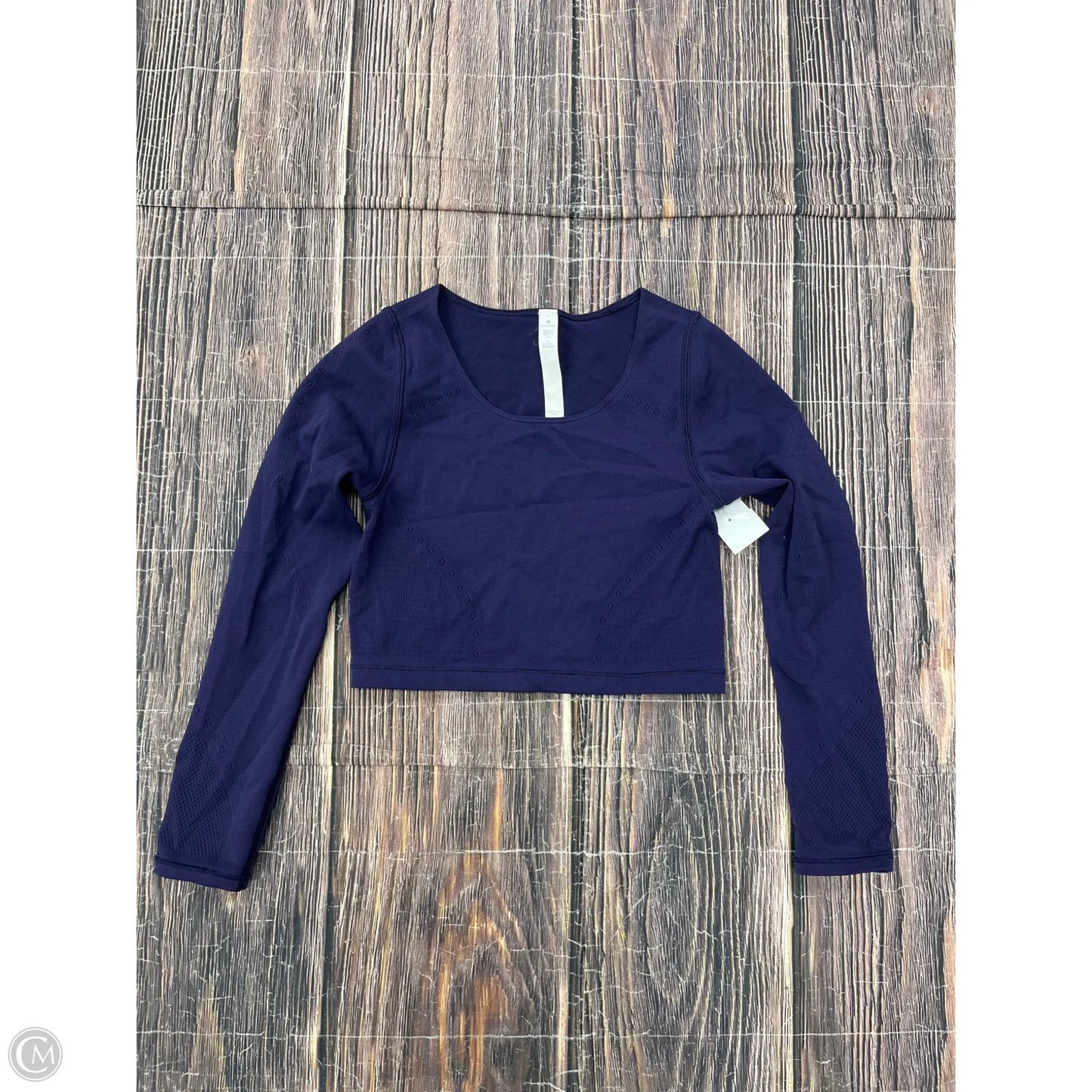 Athletic Top Long Sleeve Crewneck By Lululemon In Purple, Size: 4
