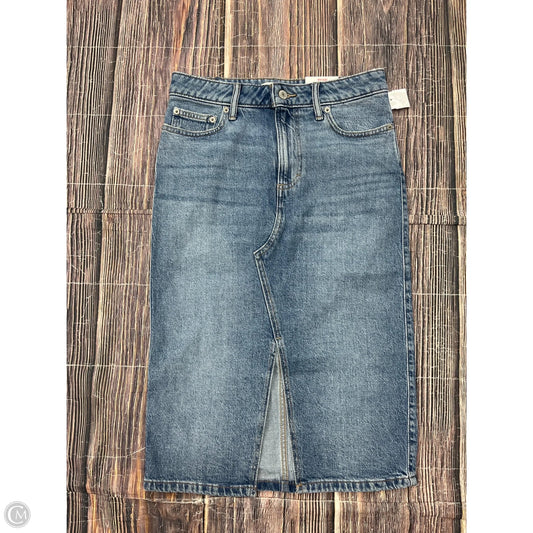 Skirt Midi By Lucky Brand In Blue Denim, Size: 2
