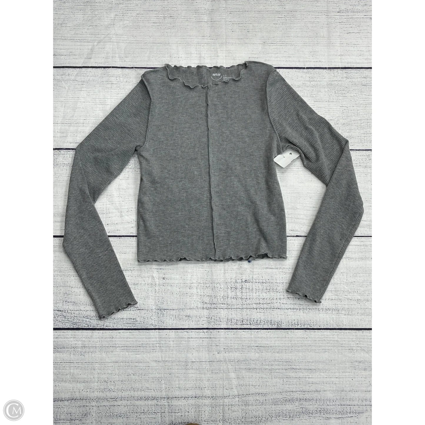 Top Long Sleeve By Aerie In Grey, Size: S