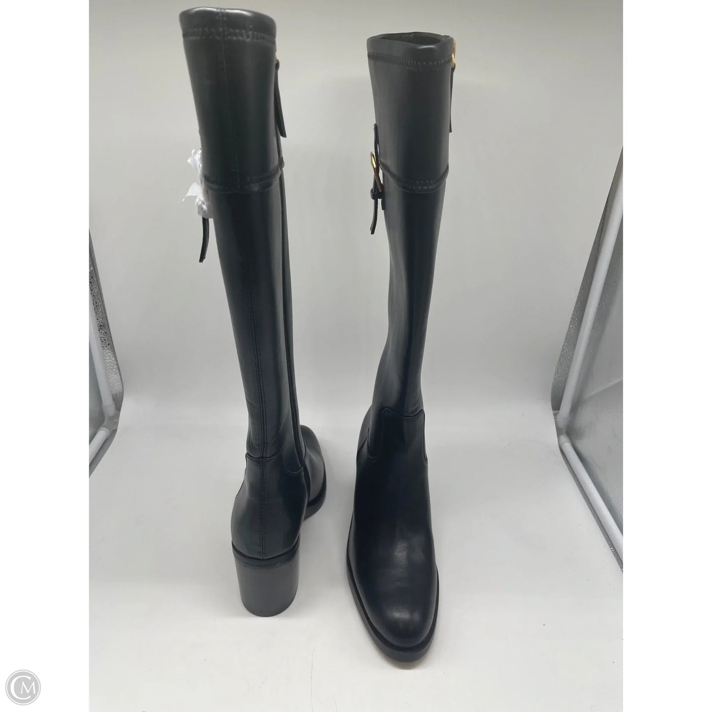 Boots Knee Heels By Franco Sarto In Black, Size: 8
