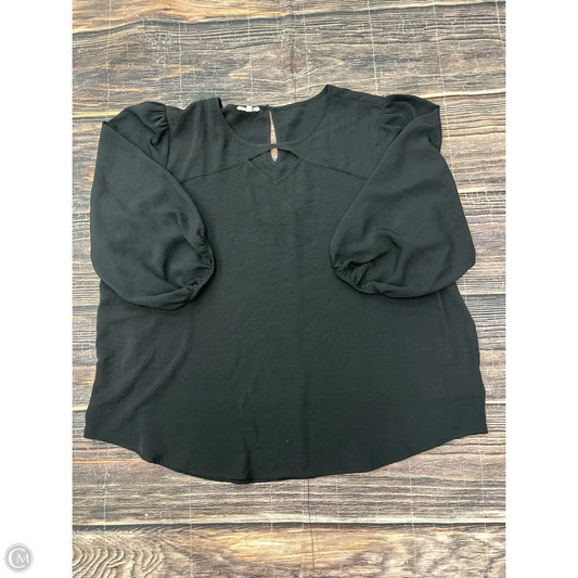 Top 3/4 Sleeve By Maurices In Black, Size: 2x