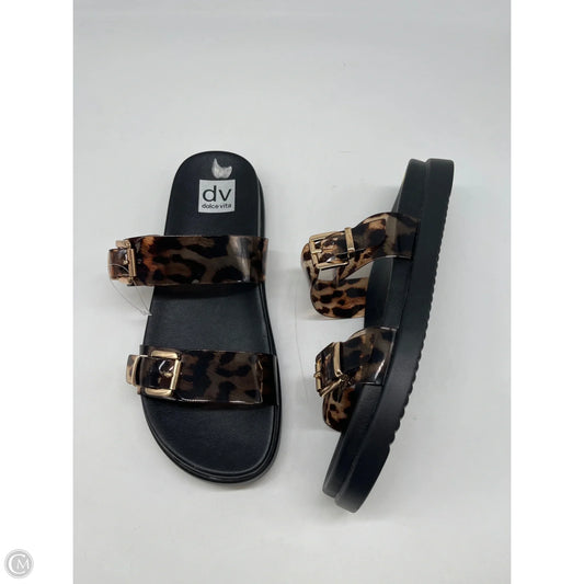 Sandals Flats By Dv In Animal Print, Size: 9