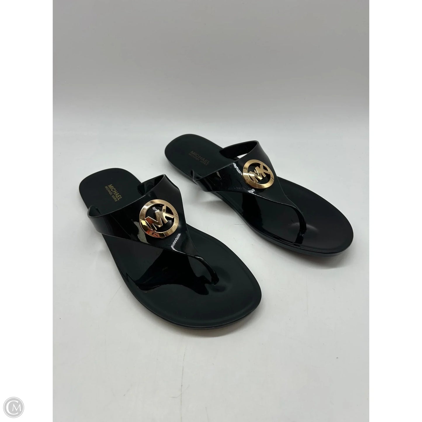 Sandals Flip Flops By Michael By Michael Kors In Black, Size: 10