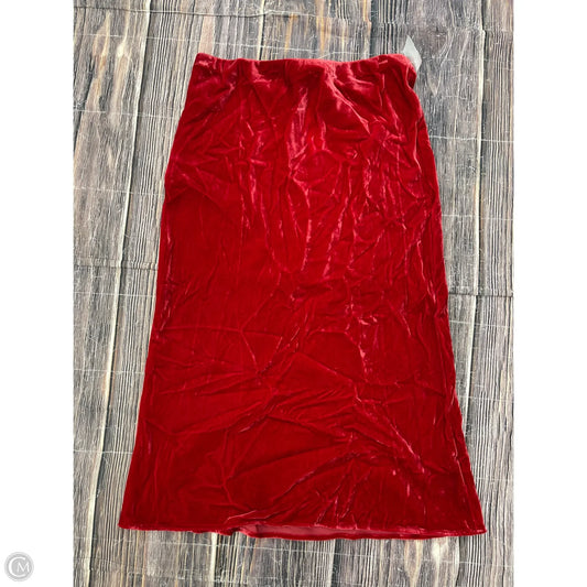 Skirt Maxi By Anthropologie In Red, Size: M