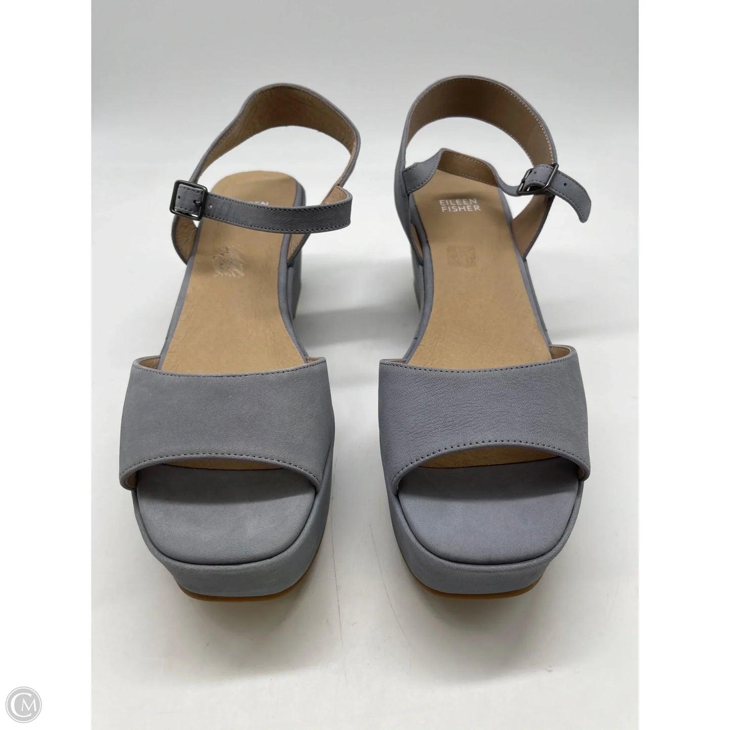 Sandals Heels Wedge By Eileen Fisher In Blue, Size: 10