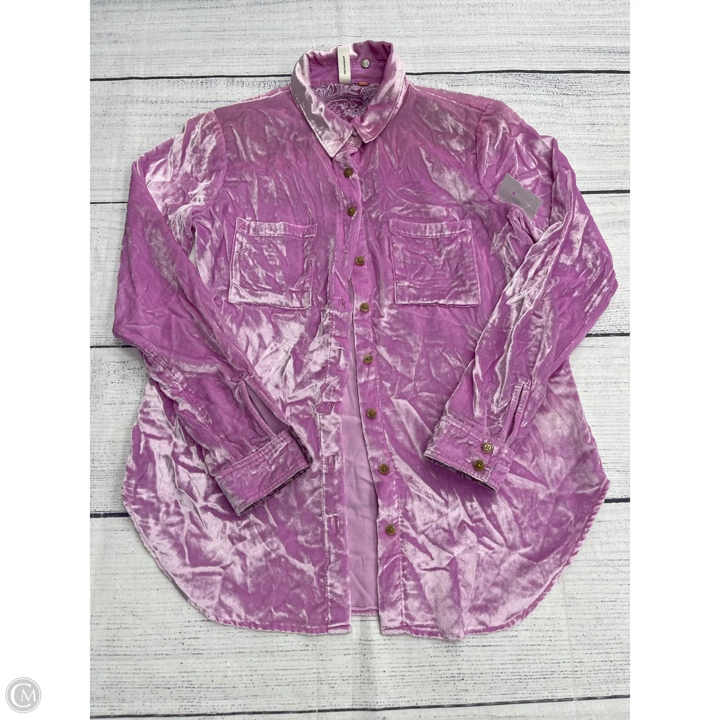 Top Long Sleeve By Pilcro In Pink, Size: 2