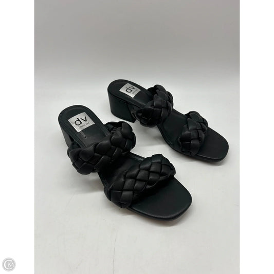 Sandals Heels Block By Dv In Black, Size: 7.5