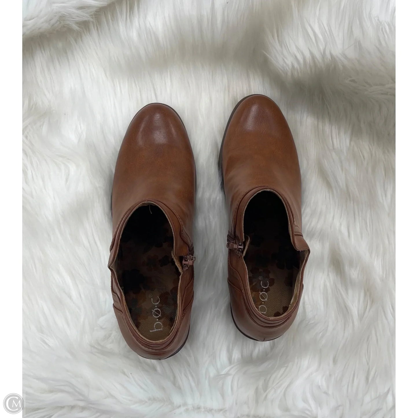 Boots Ankle Heels By Boc In Brown, Size: 8.5
