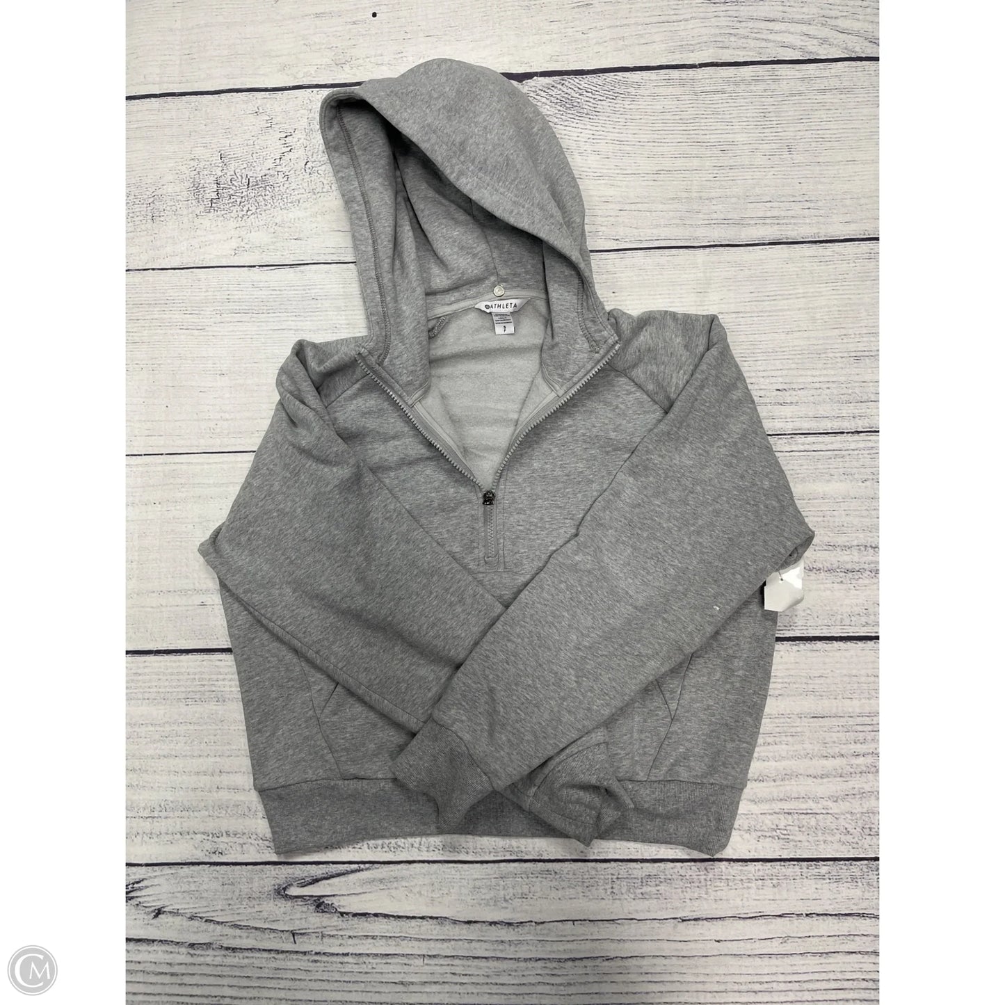 Athletic Sweatshirt Hoodie By Athleta In Grey, Size: S