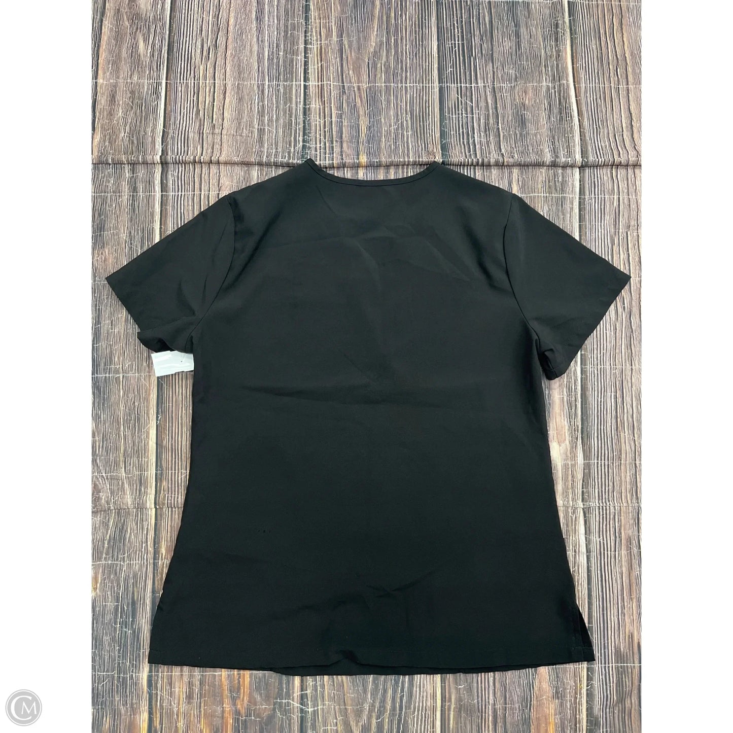 Top Short Sleeve By Clothes Mentor In Black, Size: L