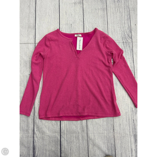 Top Long Sleeve By Zenana In Pink, Size: Xl
