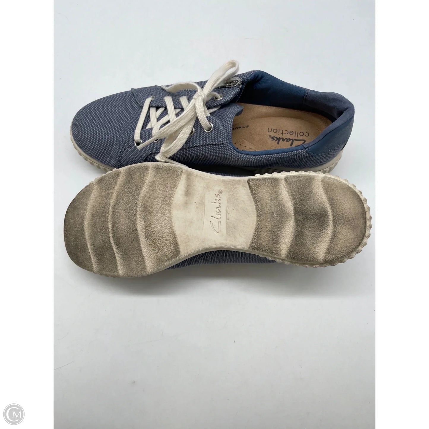 Shoes Sneakers By Clarks In Blue, Size: 8