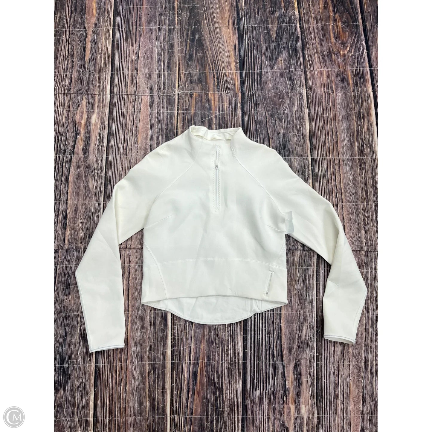 Athletic Top Long Sleeve Crewneck By Lululemon In Cream, Size: 4