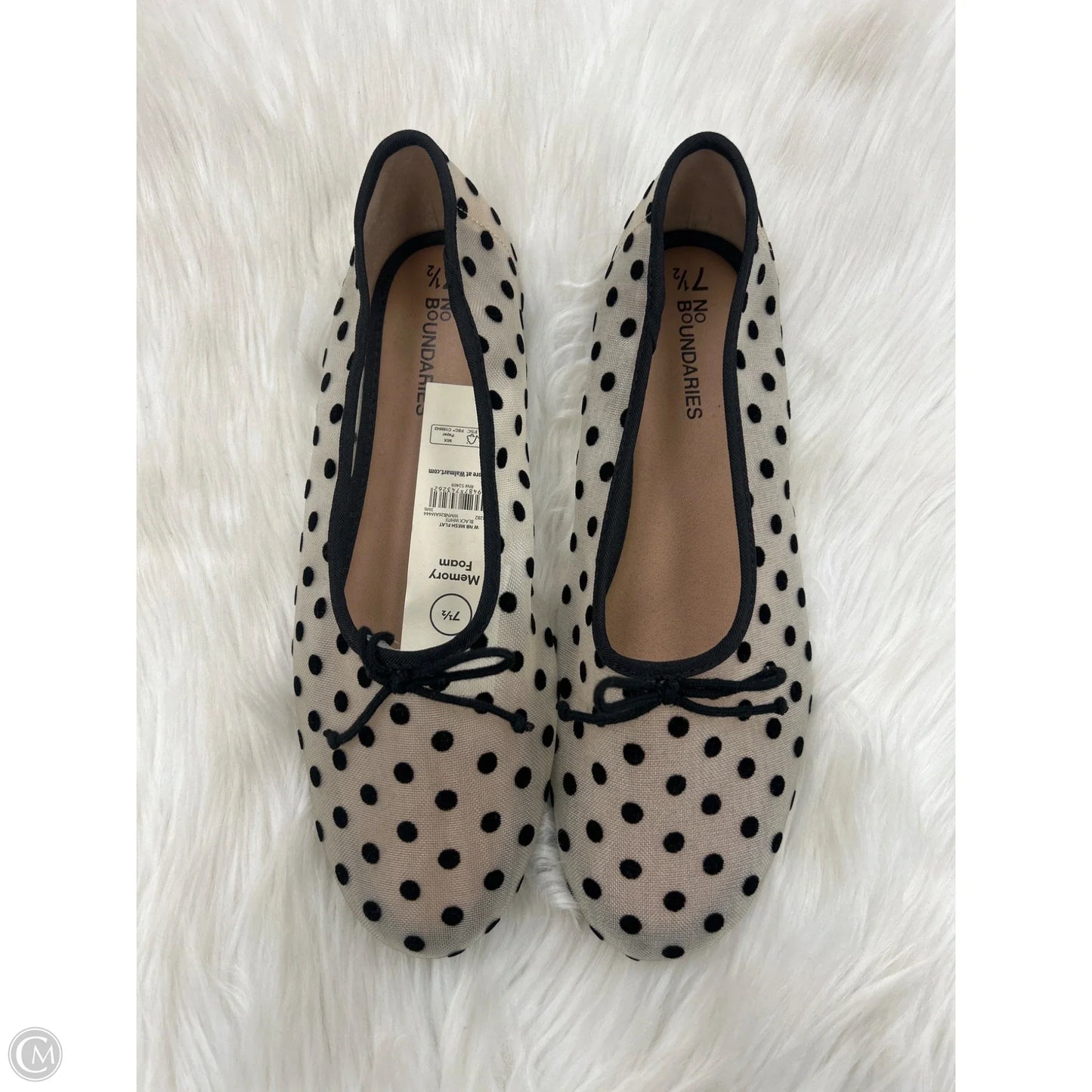 Shoes Flats By No Boundaries In Polkadot Pattern, Size: 7.5