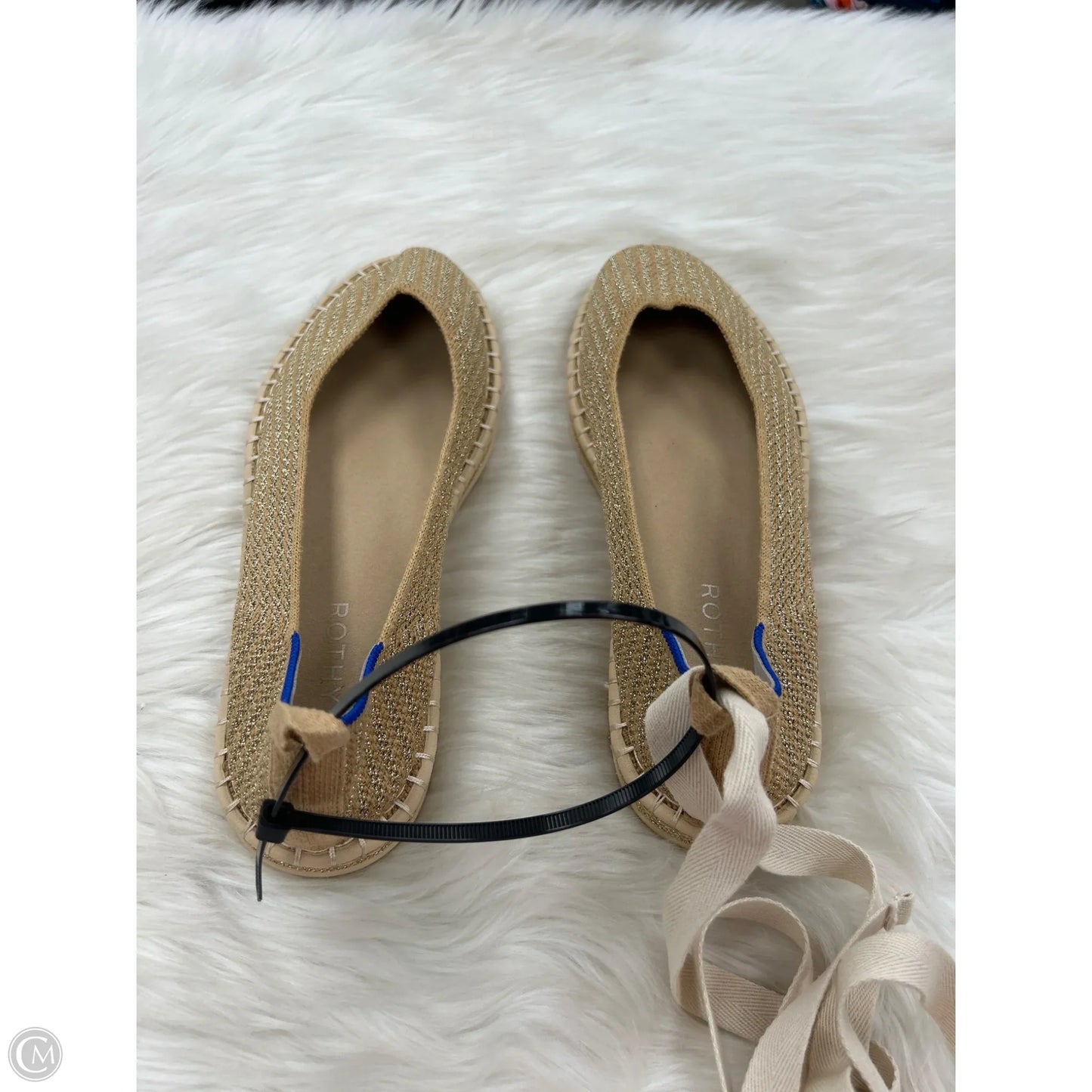 Shoes Flats By Rothys In Gold, Size: 9.5