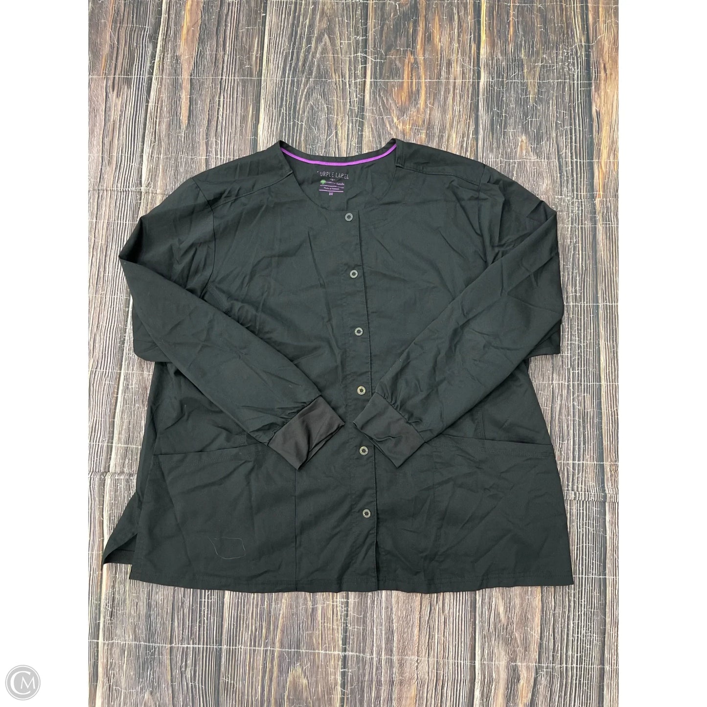 Top Long Sleeve By Clothes Mentor In Black, Size: 3x