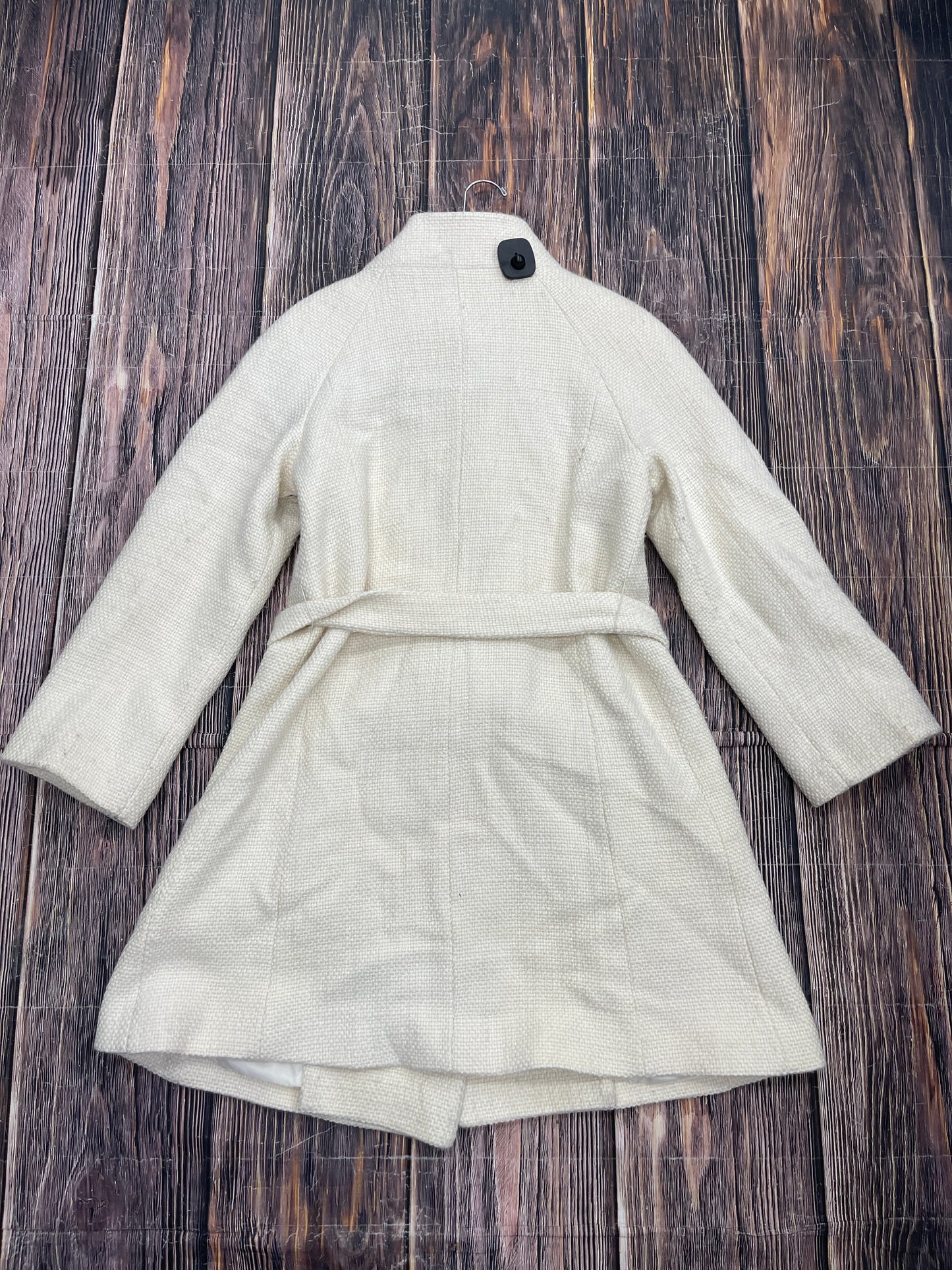 Coat Trench Coat By Cma In Cream, Size: 8