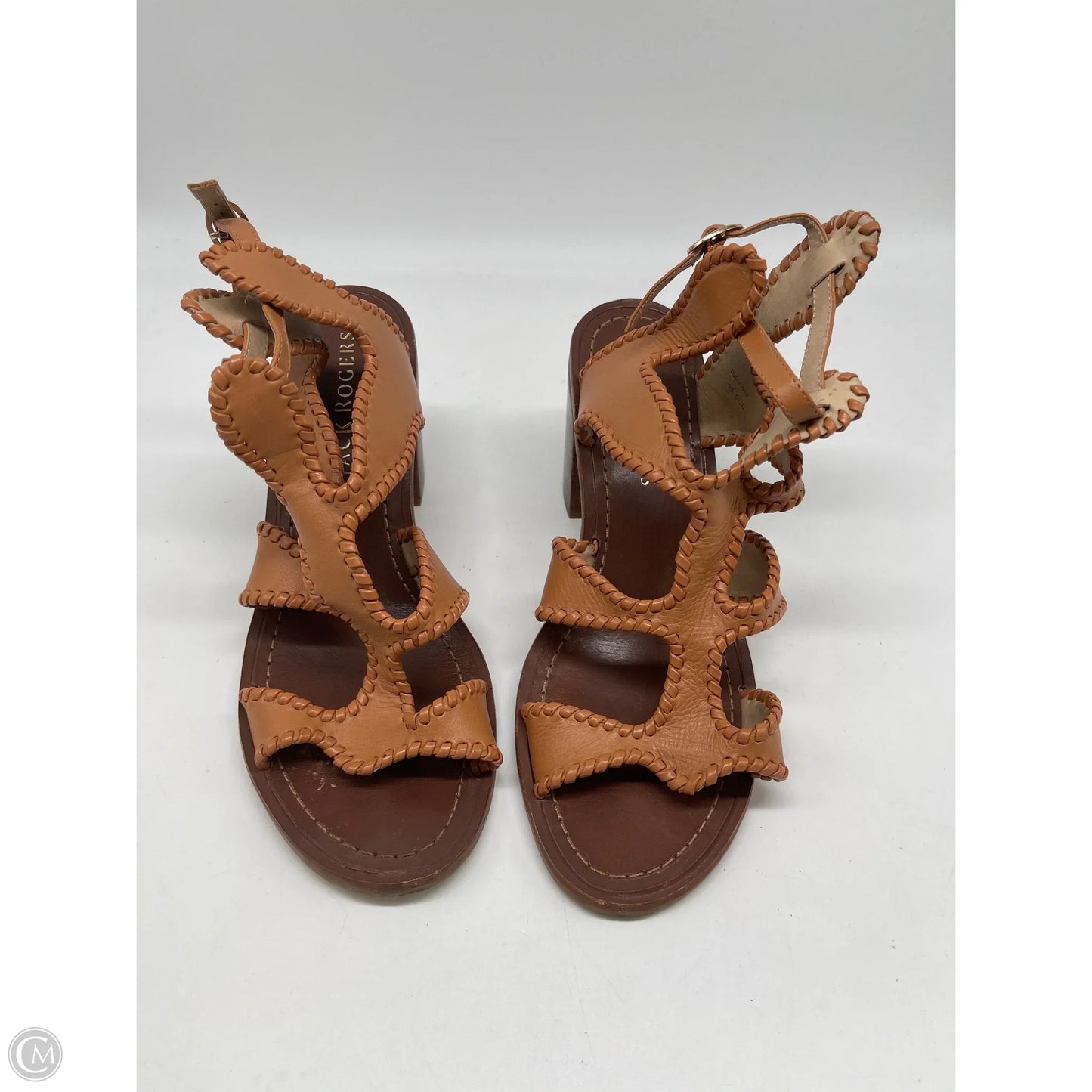 Sandals Heels Platform By Jack Rogers In Tan, Size: 9
