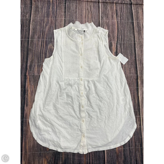 Top Sleeveless By Anthropologie In Cream, Size: S