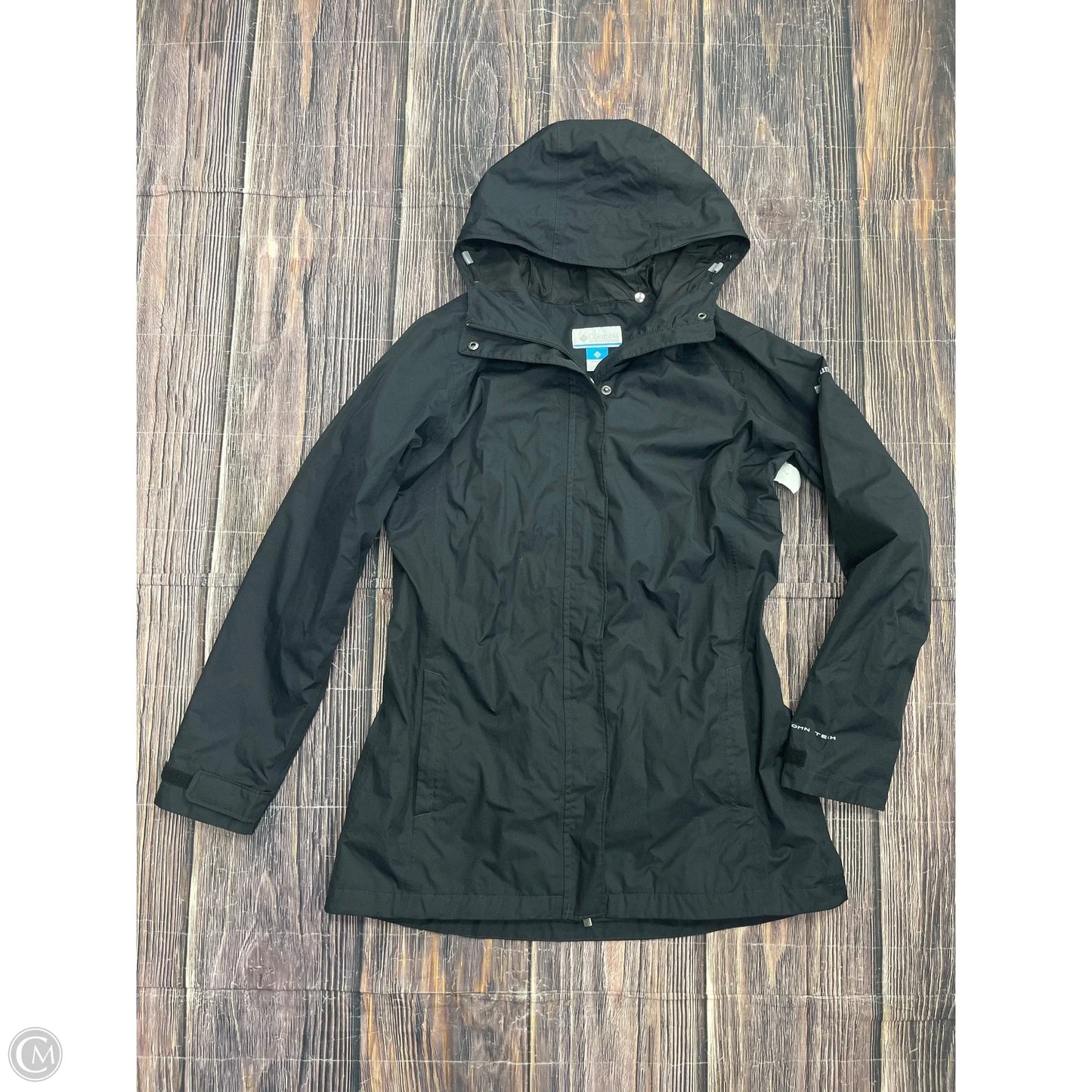 Coat Raincoat By Columbia In Black, Size: L
