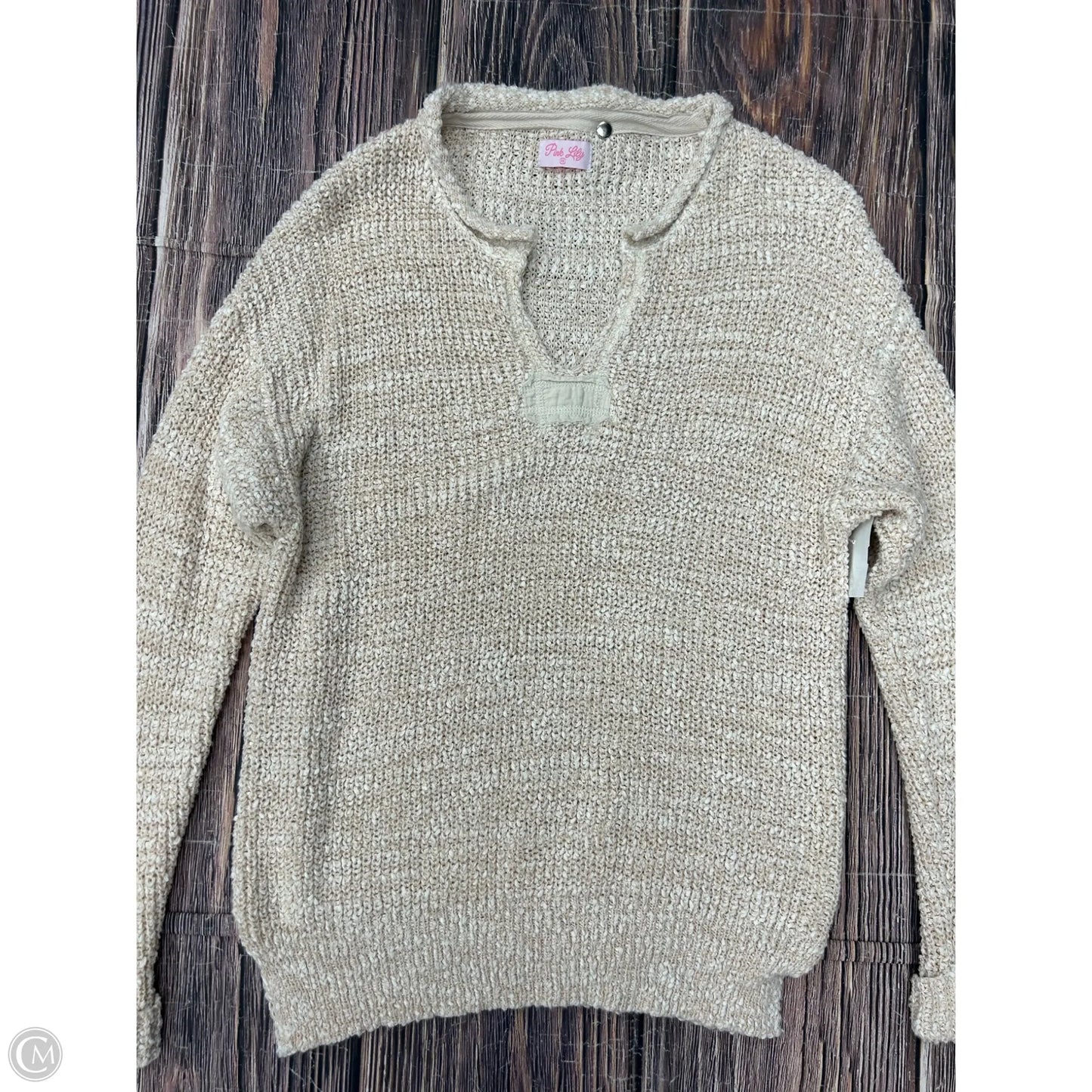 Sweater By Pink Lily In Cream, Size: Xs
