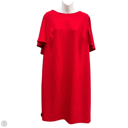 Dress Casual Short By Calvin Klein In Red, Size: 18