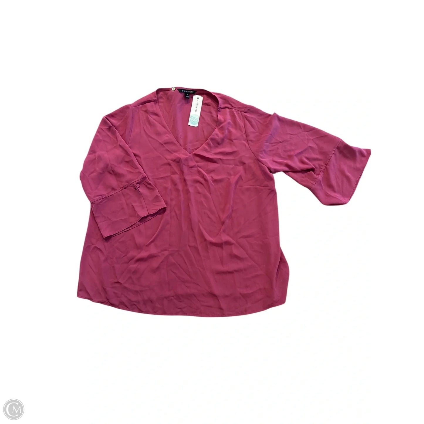 Top Long Sleeve By Hawthorn In Pink, Size: 2x