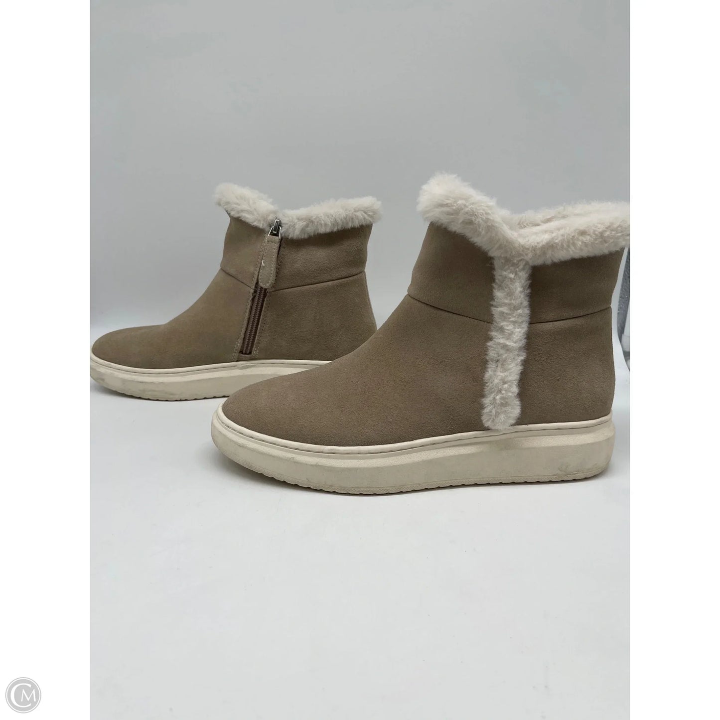 Boots Ankle Flats By Marc Fisher In Tan, Size: 9