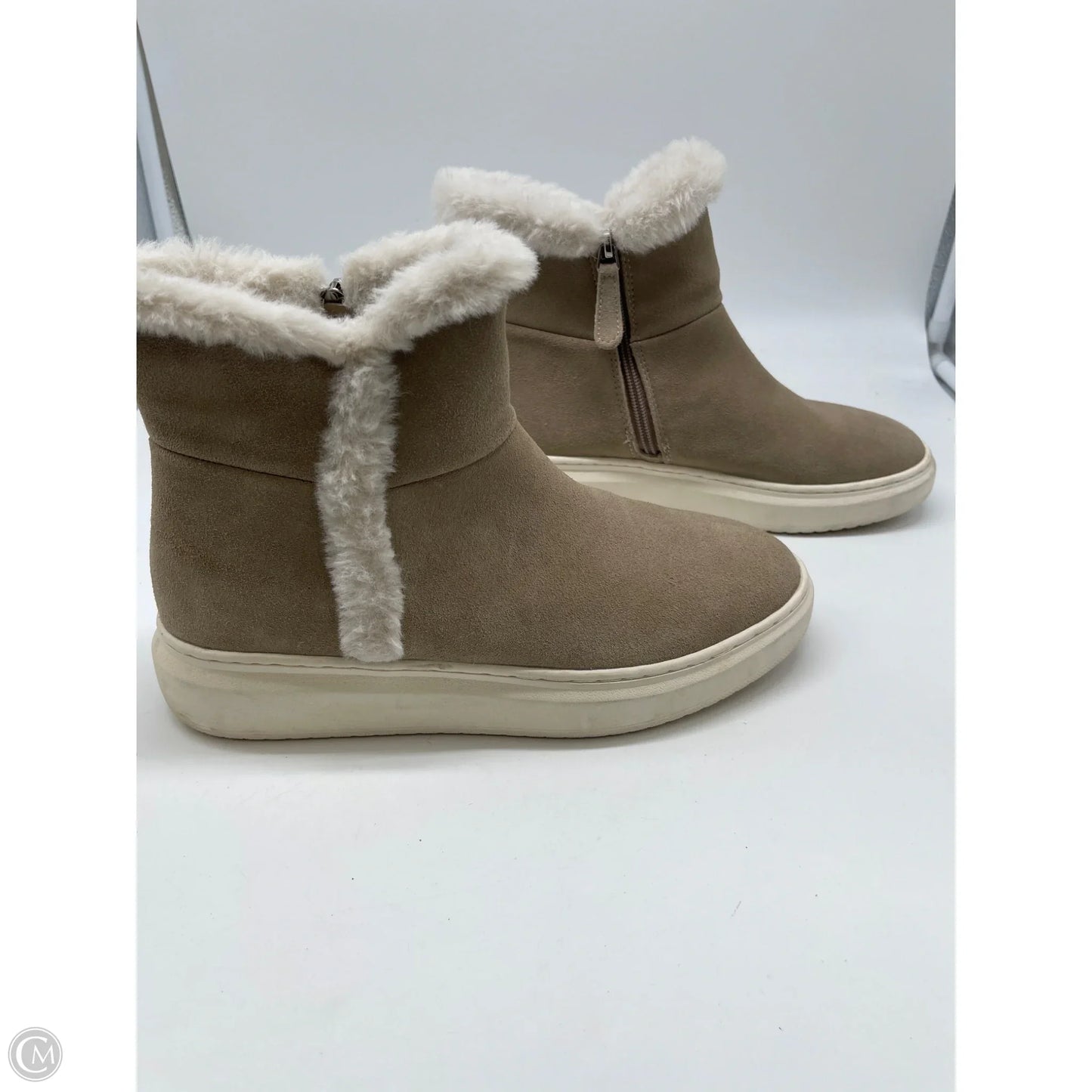 Boots Ankle Flats By Marc Fisher In Tan, Size: 9