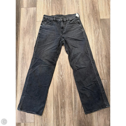 Jeans Wide Leg By American Eagle In Black, Size: 8