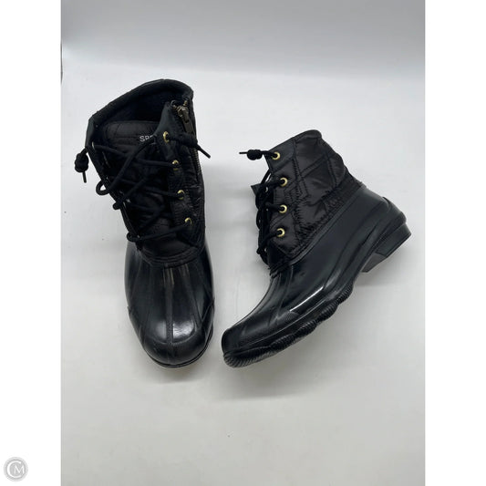 Boots Ankle Flats By Sperry In Black, Size: 7.5