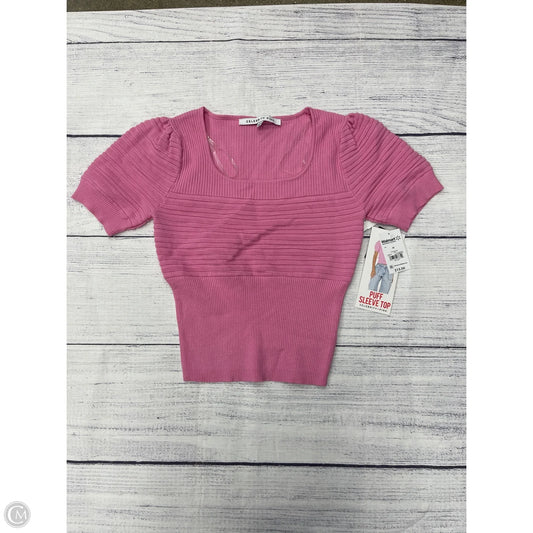 Top Short Sleeve By Celebrity Pink In Pink, Size: M