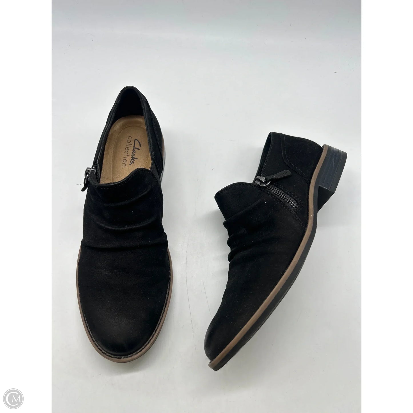 Boots Ankle Heels By Clarks In Black, Size: 9