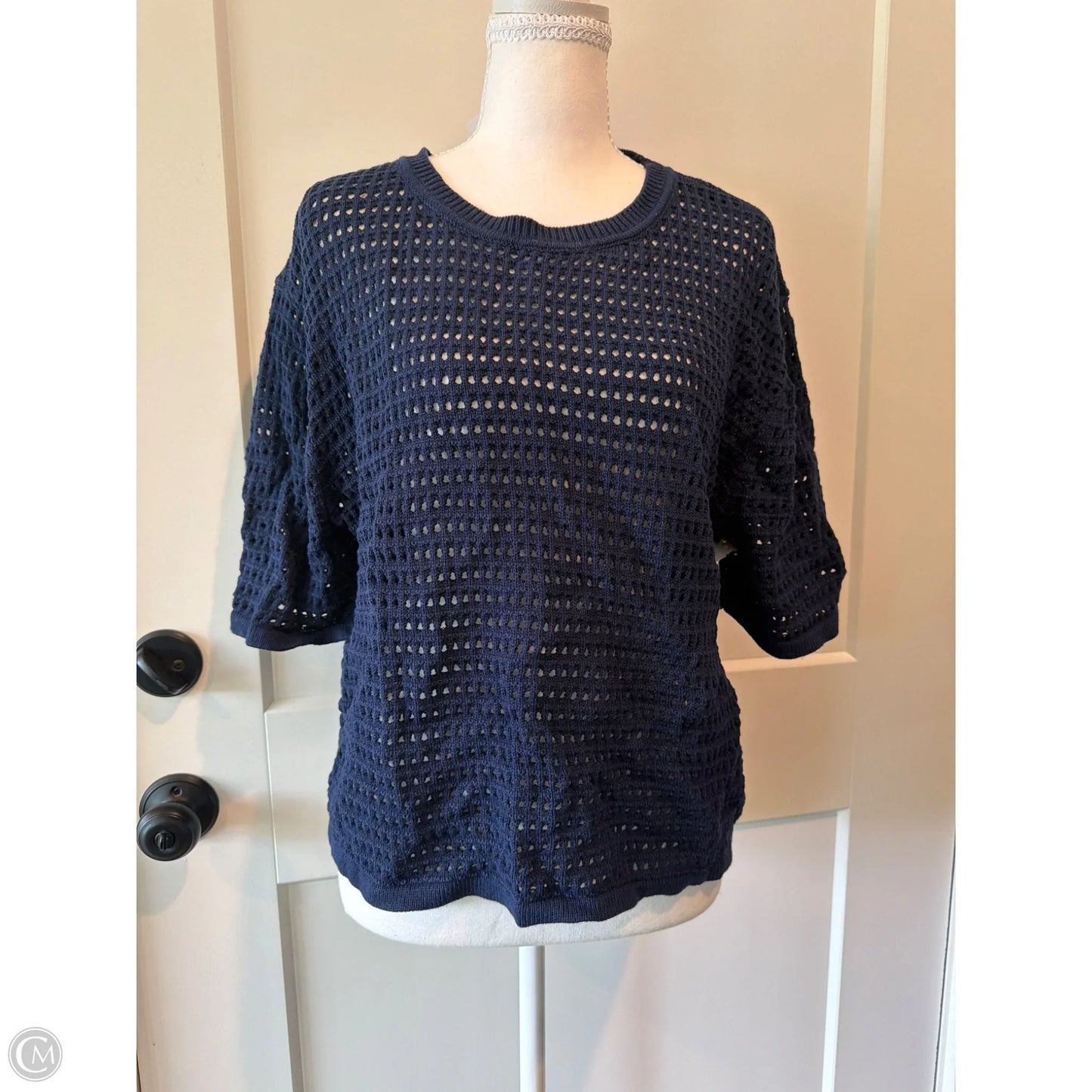 Sweater By Ann Taylor In Blue, Size: Xl