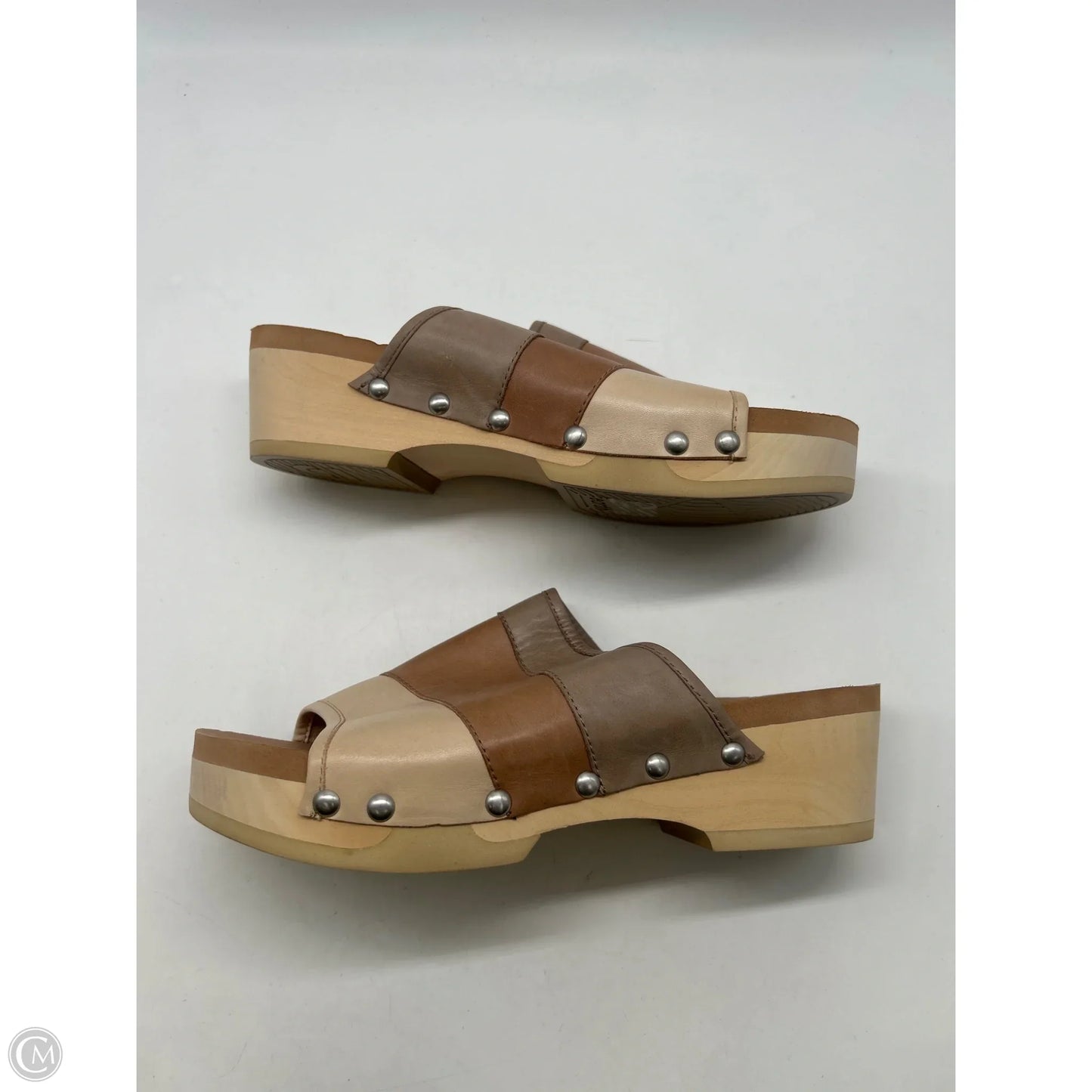 Sandals Heels Block By Earth In Brown, Size: 10