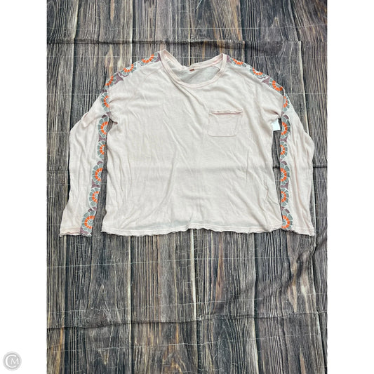 Top Long Sleeve By Free People In Pink, Size: Xs